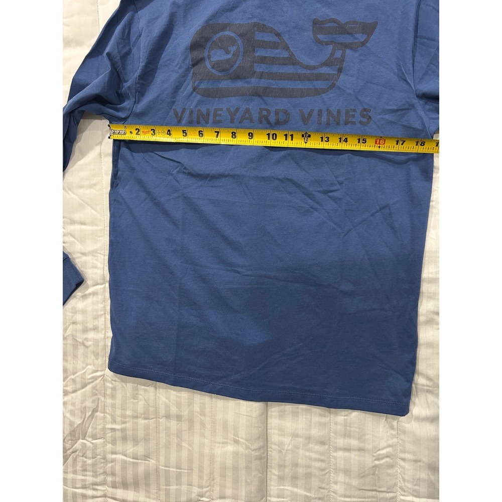 Vineyard Vines Pocket T-Shirt Long Sleeve Patriotic Whale Graphic Small - Picture 6 of 6